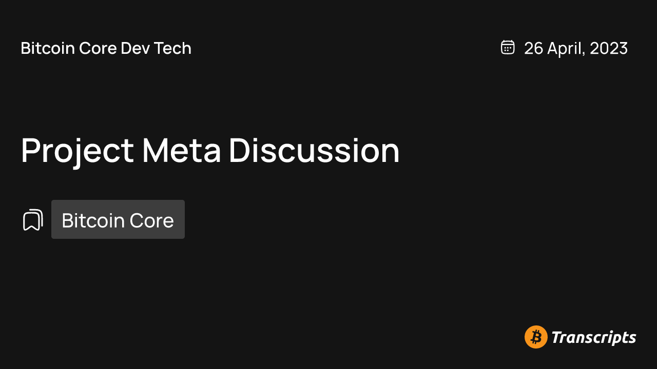 Project Meta Discussion