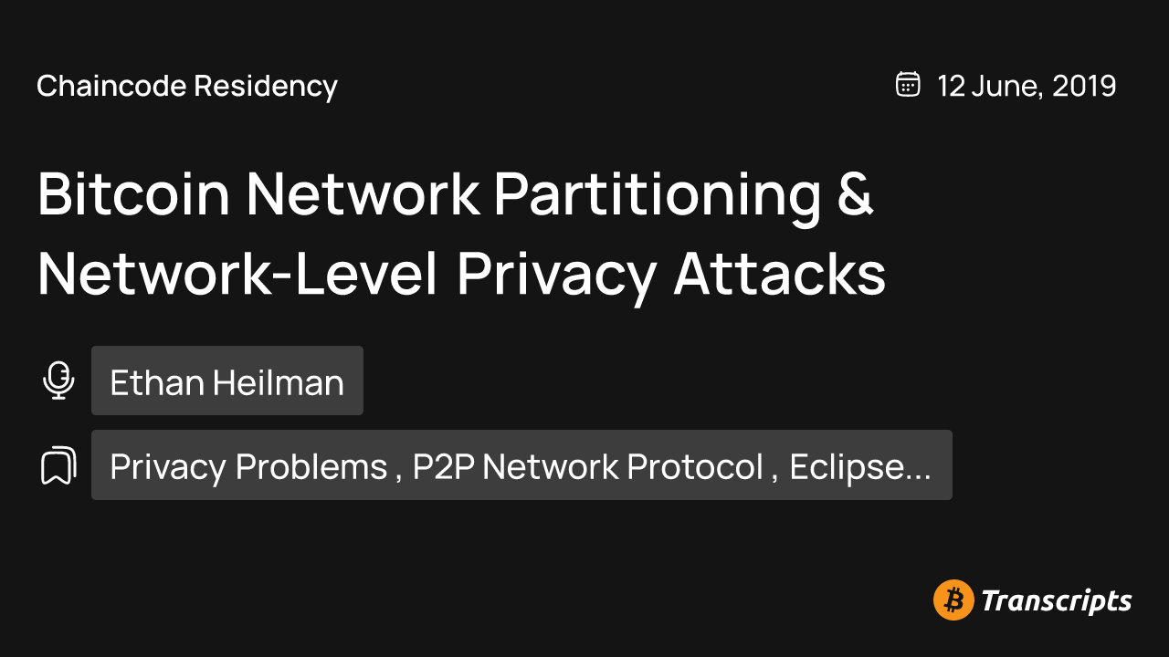 Bitcoin network partitioning & network-level privacy attacks